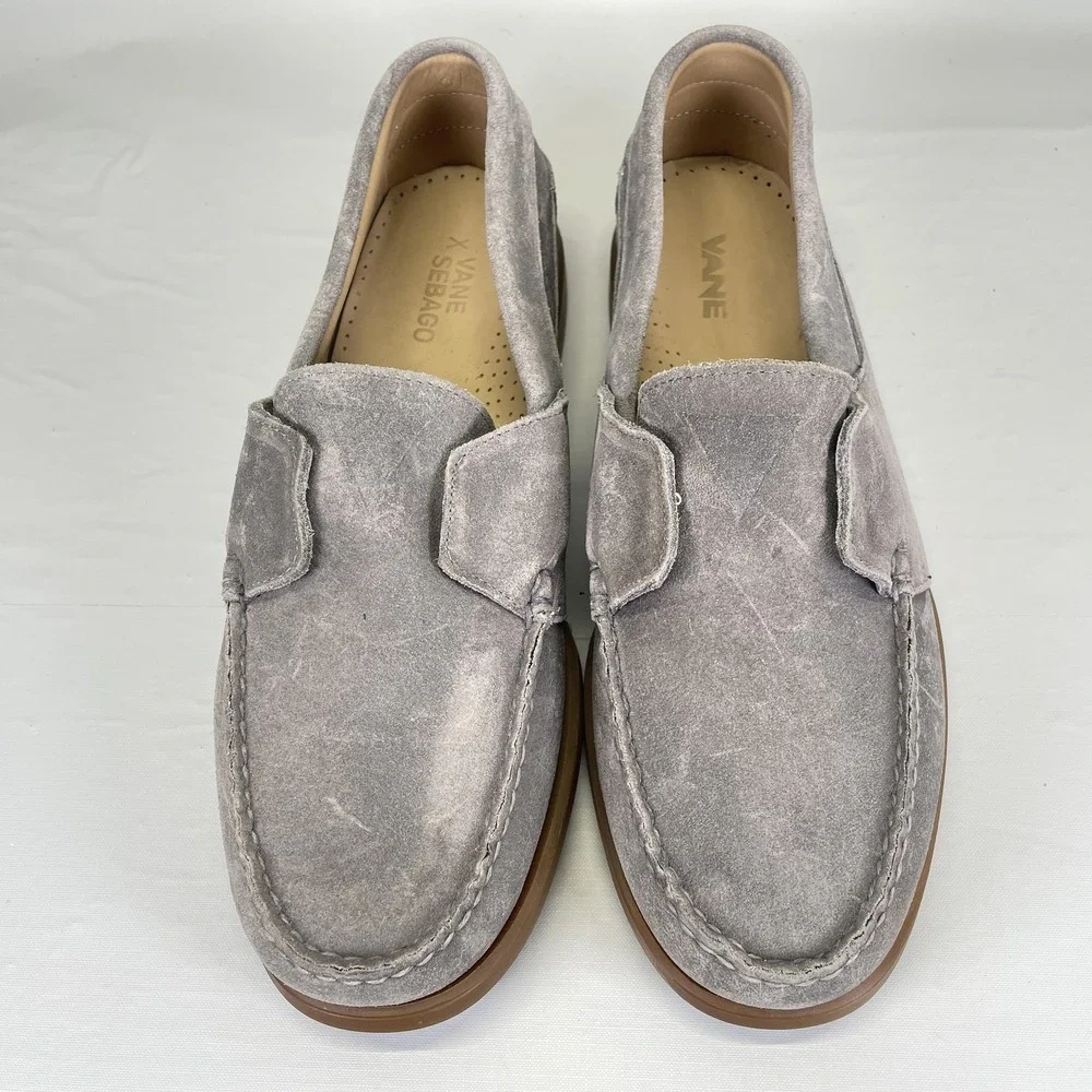 Sebago x Vane Campsides Loafers Mens Size 11.5 Gray Suede Slip On Casual Shoes